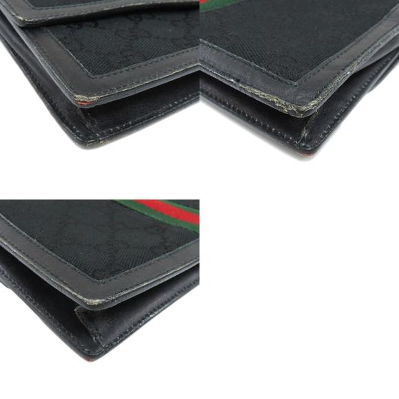 Gucci GG Sherry Line Accessory Pouch Canvas Black - Picture 10 of 10